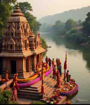 श्रावण मास में केसरिया नदी और त्योहार